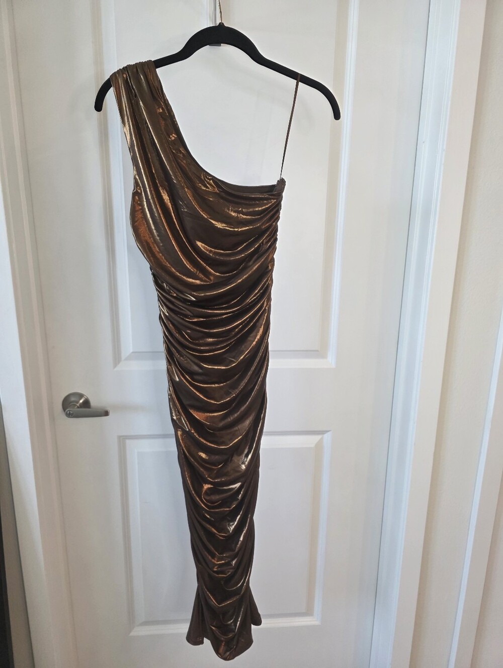 FASHION NOVA Metallic Brown Bronze Dress - XS